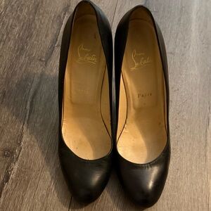 Christian Louboutin Black Leather Heels